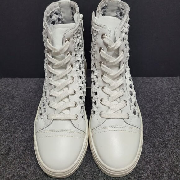 NIB Free People - Hayes High Top Sneaker - Ivory Sz 8 - Picture 3 of 12